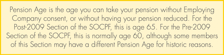 Pension Age is the age you can take your pension without Employing Company consent, or without having your pension re...