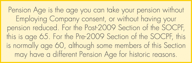 Pension Age is the age you can take your pension without Employing Company consent, or without having your pension re...
